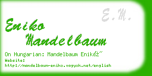 eniko mandelbaum business card